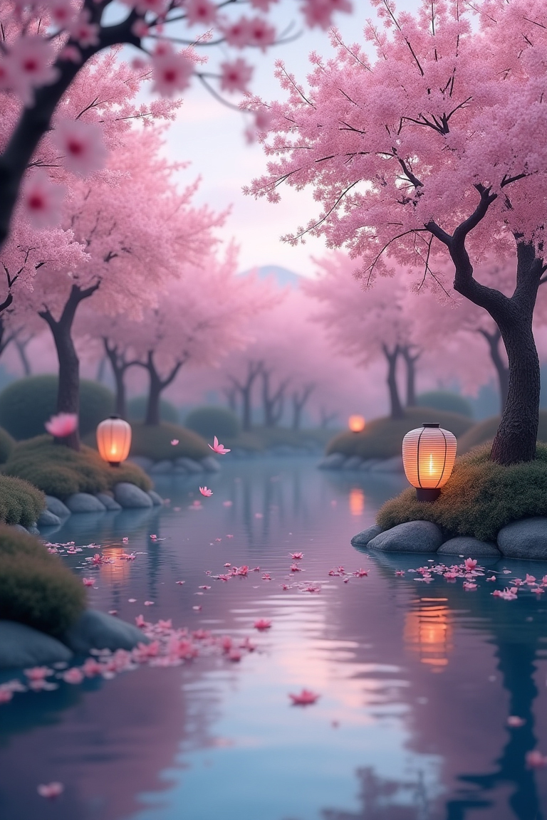 CC0. Sakura Bloom at Dusk.